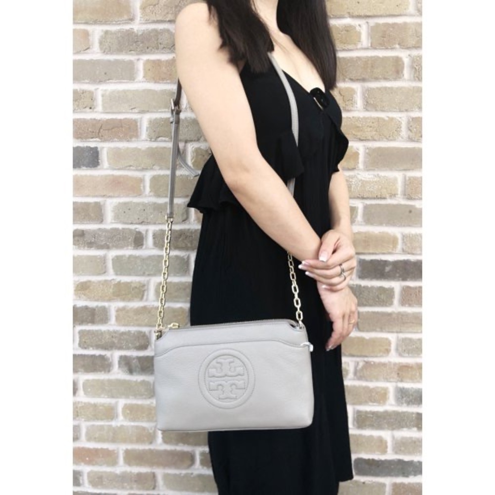 Tory Burch French Gray chain Crossbody